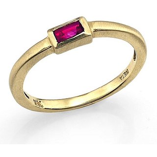                       Original Ruby Stone 6 Ratti  Ring Original & Natural Manik/Chunni Gold Plated Ring Adjustable Ring For Unisex By CEYLONMINE                                              