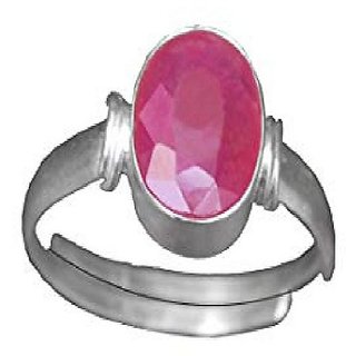                       5.75 Carat Precious Stone Ruby/Manik  ring original stone Silver Plated Manik  ring by CEYLONMINE                                              