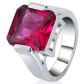                       6.25 Carat Precious Stone Ruby/Manik  ring original stone Silver Plated Manik  ring by CEYLONMINE                                              