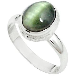                       Astrological  Precious Stone Tiger's Eye  7 Ratti Stone ring original stone silver plated stone  ring by CEYLONMINE                                              