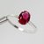 Natural Ruby 6.25 ratti silver Plated Ring Lab Certified  Precious Stone Manik Ring For Unisex BY CEYLONMINE