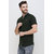 Colvyn Harris Men's casualwear Half Sleeve Mandarin Collar Luxury Dark Green Shirt