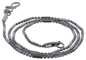 Lucky Jewellery Designer Rhodium Polish German Silver Chain Necklace For Men & Women (35-A3C-2644-R16)