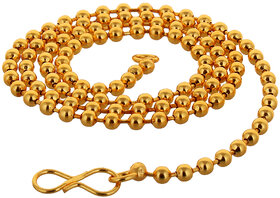Lucky Jewellery Designer Gold Plated Matar Mala Long Chain Necklace For Men & Women (44-A3C-2721-G22)