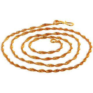                       Lucky Jewellery Designer Gold Plated Chain Necklace For Men & Women (47-A3C-1937-G22)                                              