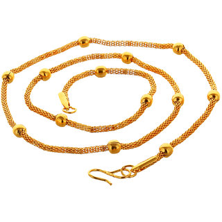 Lucky Jewellery Designer Gold Plated Chain Necklace For Men & Women (69-A3C-2952-G22) Lucky Jewellery Designer Gold Plated Chain Necklace For Men & Women (69-A3C-2952-G22)