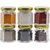 Glazzure Cute 50 ml Hexagon Shaped Airtight Glass Jar Containers for Honey, Spices  other Kitchen Items with Rust Proof Golden Color Caps  Set of 6 pcs
