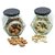 Glazzure Strong  Durable 450 ml Hexagon Glass Jar Containers for Honey, Dry Fruits, Grains, Pickles, Jams  other Kitchen Items with Rust Proof  Airtight caps  Set of 2 pcs