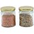 Glazzure Cute 350 ml Airtight Glass Jar Containers for Dry Fruits, Spices  other Kitchen Items with Rust Proof Golden Color Caps  Set of 2 pcs