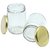 Glazzure Cute 350 ml Airtight Glass Jar Containers for Dry Fruits, Spices  other Kitchen Items with Rust Proof Golden Color Caps  Set of 2 pcs