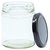 Glazzure Cute 350 ml Airtight Glass Jar Containers for Dry Fruits, Spices  other Kitchen Items with Rust Proof Black Caps  Set of 2 pcs