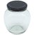Glazzure Cute 350 ml Apple Shaped Airtight Matki Glass Jar Containers for Dry Fruits, Spices  other Kitchen Items with Rust Proof Black Caps  Set of 2 pcs