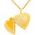 MissMister 24KT Gold Plated Heart Shaped Openable Photo Locket with Chain Pendant Jewellery for Women  Men