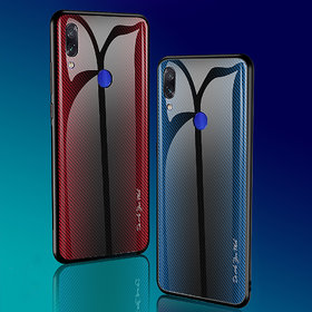 Redmi Note 7, Note 7 Pro Tempered Glass Back Cover, Scratch Resistant and Double Colour case by Tinsley