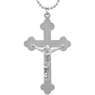                       MissMister 316L Stainless Steel Jesus Christ Crucifix Cross Locket Chain Pendant Necklace,for Men and Women                                              