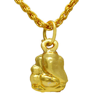                       MissMister Gold Plated Cute and Loveable dailyuse Ganpati Ganesh Vinayak Chain Pendant Necklace Jewellery for Men and Women                                              