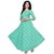 Florence Turquoise Chanderi Silk Solid Anarkali Gown
