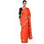 Saadhvi Orange Paper Silk Embroidered Saree With Blouse