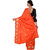 Saadhvi Orange Paper Silk Embroidered Saree With Blouse
