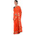 Saadhvi Orange Paper Silk Embroidered Saree With Blouse