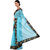 Saadhvi Turquoise Bhagalpuri Silk Lace Saree With Blouse
