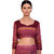 Saadhvi Pink Striped Cotton Silk Saree with Blouse
