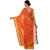 Saadhvi Orange Striped Cotton Silk Saree with Blouse