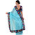 Saadhvi Turquoise Bhagalpuri Silk Lace Saree With Blouse