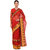 Saadhvi Red Striped Cotton Silk Saree with Blouse