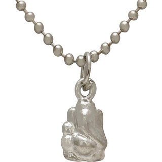                       MissMister Silver Plated Small and Cute Ganpati Ganesh Vinayak Chain Pendant Necklace                                              
