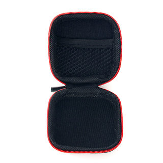 Tinsley Nylon Zipper Headphone Case  (Black, Red)