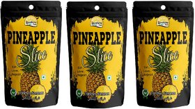 Kamdhenu Foods Dried Fruit Pineapple Slice Healthy Snacks - Pack of 3, 100g Each