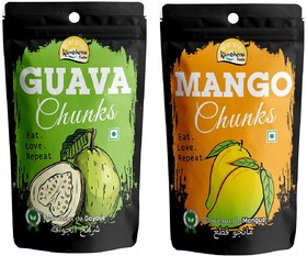 Kamdhenu Foods Dried Fruit Guava Chunks and Mango Chunks Healthy Snacks Combo (Set of 2)
