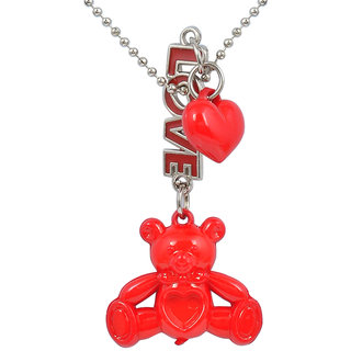                       MissMister Red Heart and Teddy, Love Fashion Pendant                                              