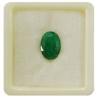                       CEYLONMINE-7.45 Carat - 8.25 Ratti Zambian Emerald (Panna Stone) 100 Original Certified Natural Gemstone A+ Quality                                              
