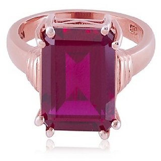                       IGI Ruby Stone stylish ring gold plated 6.75 carat Ruby ring for men  women by CEYLONMINE                                              