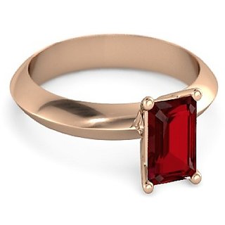                       CEYLONMINE- IGI Ruby Stylish Ring 7.25 Ratti Manik Gold Plated Designer Ring For Unisex                                              