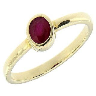                       Astrological &Precious Stone Ruby/Manik 7.25 Carat Stone ring original stone gold plated Ruby ring by CEYLONMINE                                              