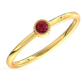                       IGI Ruby Stone stylish ring gold plated 7.25 carat Ruby ring for men & women by CEYLONMINE                                              