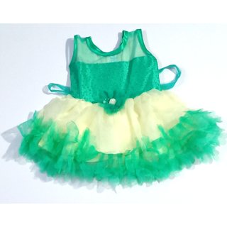 green frock for baby girl