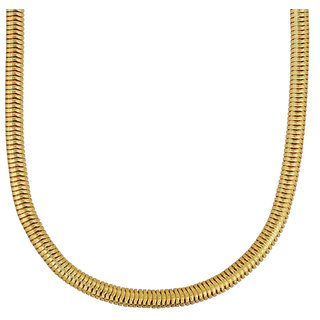                       MissMister Gold Plated Round Snake Body Design 22 inch Chain Men Women                                              