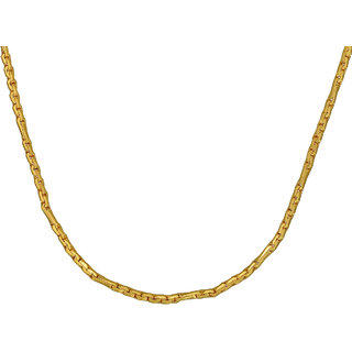                       MissMister Gold Plated Bar and Links Design, 24 inch Long, Necklace, Chain Men Women Fashion                                              
