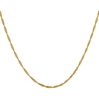                       MissMister Gold Plated Simple and Sober. 22 inch Light Weight, All Purpose Necklace Chain, Men Women Fashion                                              