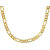 MissMister Gold Plated 24 inch Long, Flat Figaro Design Fashion Chain Men,