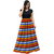Saadhvi Multicolor Crepe Abstract Print Flared Gown