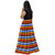 Saadhvi Multicolor Crepe Abstract Print Flared Gown