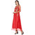 Saadhvi Red Net Embroidered Semi Stitched Gown
