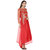 Saadhvi Red Net Embroidered Semi Stitched Gown