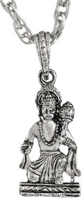 MissMister Silver Plated, flying Hanuman Bajrang Bali, Hindu God Chain Pendant Fashion Jewellery, by MissMister