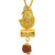 MissMister Brass Gold Mhadev Shiv Rudraksh Damru Stylish Hindu God chain pendant